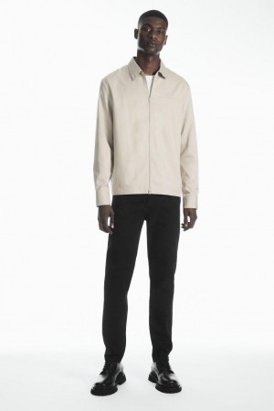 Blugi Barbati COS Pillar - Tapered Negrii | CXYQM-7601
