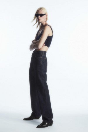 Blugi Dama COS Column - Drept Albastri Inchis | LVZFT-1507