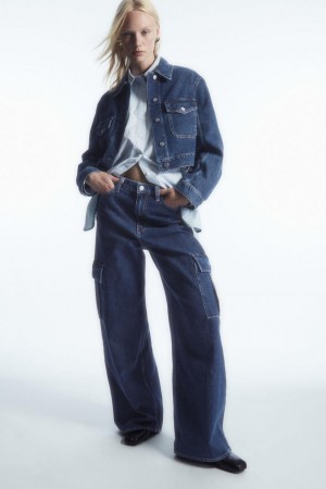 Blugi Dama COS Denim Cargo Albastri | KLYMA-8491
