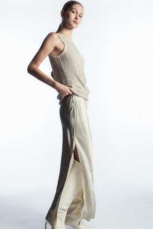 Fusta Dama COS Crinkled-satin Maxi Albi | YPRNH-7340
