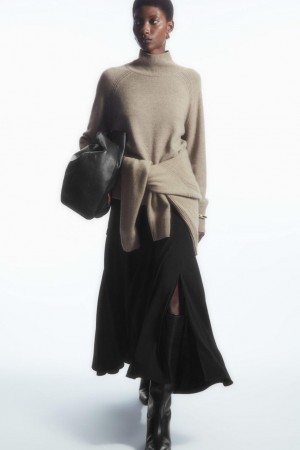 Fusta Dama COS Flared Maxi Negrii | EDCIL-5063