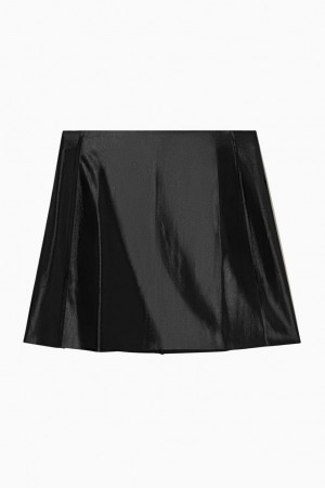 Fusta Dama COS Satin Mini Negrii | BGJPD-5367