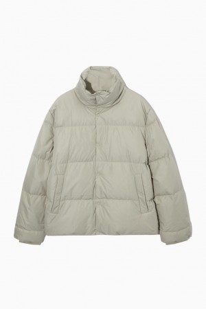Geaca Barbati COS Scurte Puffer Gri Deschis | MXCZQ-5019