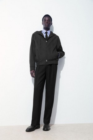 Geaca Barbati COS The Cu Glugă Blouson Negrii | XDZUO-5892