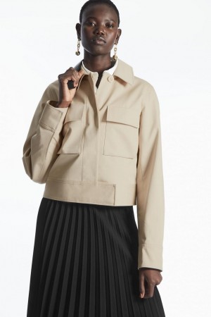 Geaca Dama COS Cropped Utility Bej | KFNDR-3574