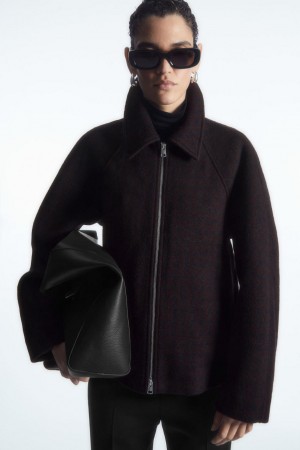 Geaca Dama COS Oversized Boiled-wool Bleumarin | LIACT-0925