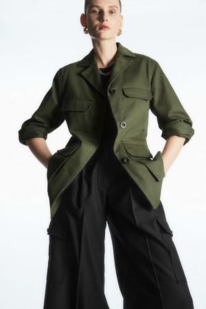Geaca Dama COS Twill Utility Kaki Verzi | CQGUK-7481