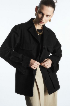 Geaca Dama COS Twill Utility Negrii | CLIXV-3519
