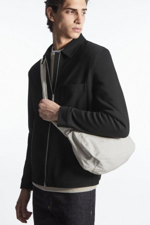 Geanta Dama COS Crossbody Saddle - Nailon Gri | ESCOD-1942