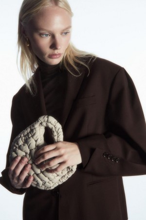 Geanta Dama COS Matlasat Micro - Piele Albi | WRFOV-9748