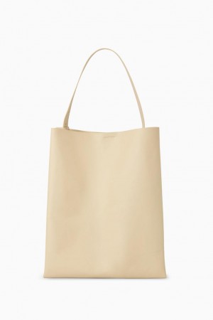 Geanta Dama COS Oversized Shopper - Piele Bej Deschis | WFMKA-3681