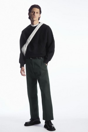 Hanorac Barbati COS Oversized Exposed-seam Negrii | TCAEN-1265