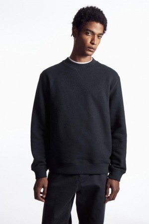 Hanorac Barbati COS Textured-jersey Bleumarin | YWMFL-6982
