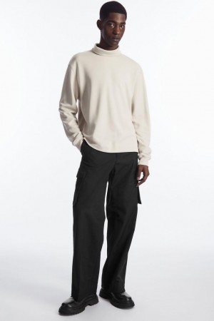 Hanorac Barbati COS Turtleneck Bej Deschis | YTSNC-0936