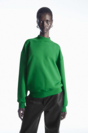 Hanorac Dama COS Mock-neck Verzi | OQXFK-0672