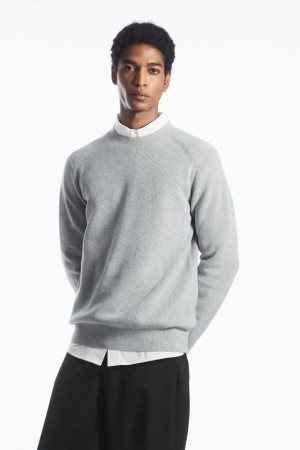 Jumpers Barbati COS Cu Nervuri-knit Gri | MTUQB-9634