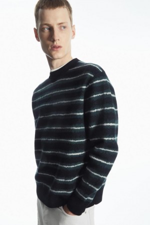 Jumpers Barbati COS In Dungi Boiled-wool Bleumarin | VJUMS-9074