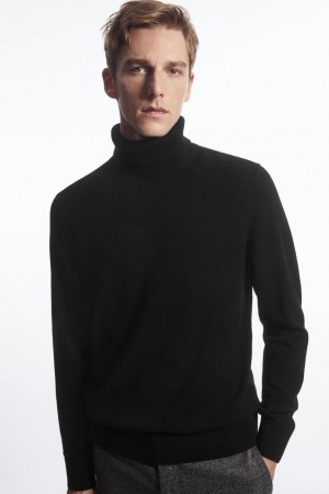 Jumpers Barbati COS Lână-cashmere Turtleneck Negrii | KYUDF-6597