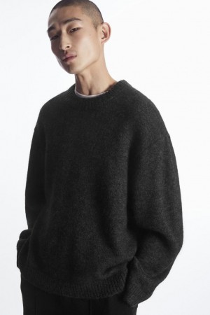 Jumpers Barbati COS Oversized Alpaca-blend Negrii | UCXEB-2590