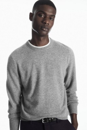 Jumpers Barbati COS Pure Cashmere Gri | LJUWH-3476