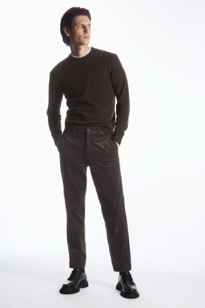 Jumpers Barbati COS Pure Cashmere Maro Inchis | QBOXC-9012