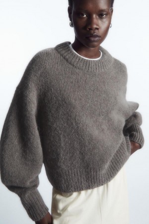 Jumpers Dama COS Alpaca-blend Crew-neck Maro | LSHAW-0184