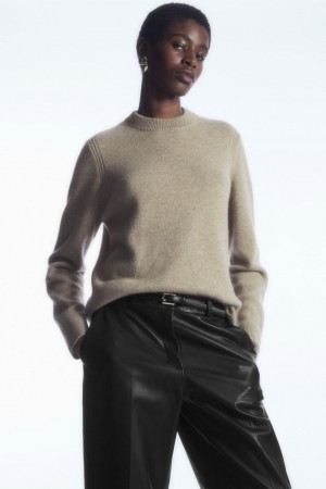 Jumpers Dama COS Pure Cashmere Bej | AGRLU-7905