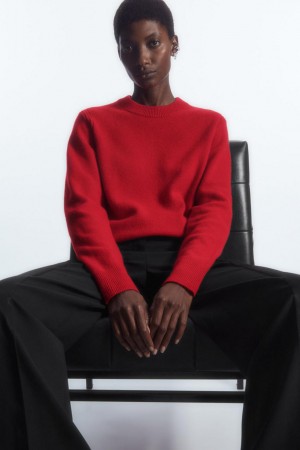 Jumpers Dama COS Pure Cashmere Rosii | VDBSM-3857