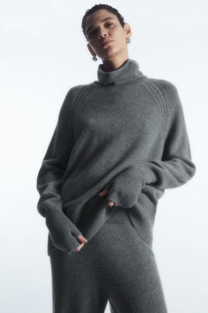 Jumpers Dama COS Pure Cashmere Turtleneck Gri | KQNMJ-8017