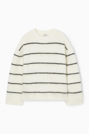 Jumpers Dama COS Textured Mohair-blend Albi | FSCQY-5817