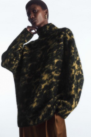 Jumpers Dama COS Tortoiseshell-jacquard Alpaca-blend Bej Negrii | AMIWJ-8713