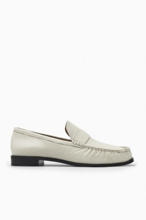 Mocasini Dama COS Piele Albi | KOJHG-7659