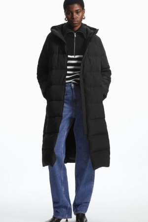Palton Dama COS Recycled-down Puffer Negrii | AMOFQ-0843