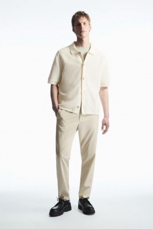 Pantaloni Barbati COS Regular-fit Tapered Bej | UOGZY-2437