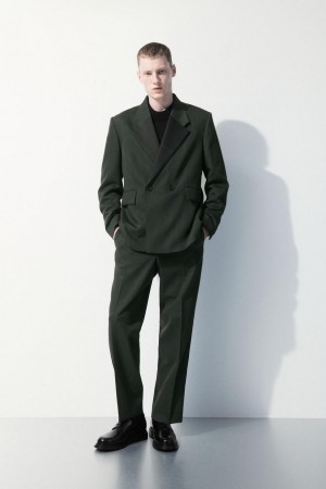 Pantaloni Barbati COS The Lână Tuxedo Verzi Inchis | WASBO-4367