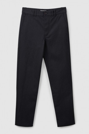 Pantaloni Dama COS Regular-fit Chinos Bleumarin | WSULT-2184