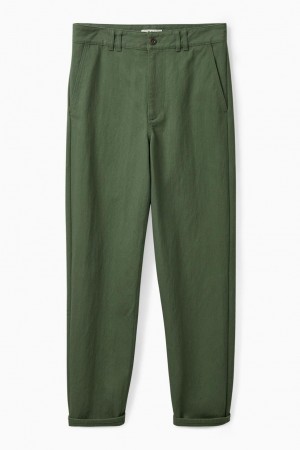 Pantaloni Dama COS Regular-fit Chinos Kaki Verzi | KFJLB-8340