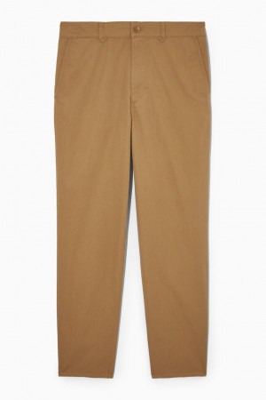 Pantaloni Dama COS Regular-fit Tapered Maro | OBJLI-8024