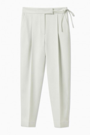 Pantaloni Dama COS Tapered Verzi Deschis | TOXKH-2031