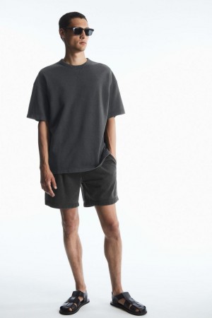 Pantaloni Scurti Barbati COS Jersey Drawstring Negrii | LHIYR-3254