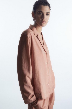 Pijama Dama COS In Dungi Silk-blend Roz | SIDPW-4619