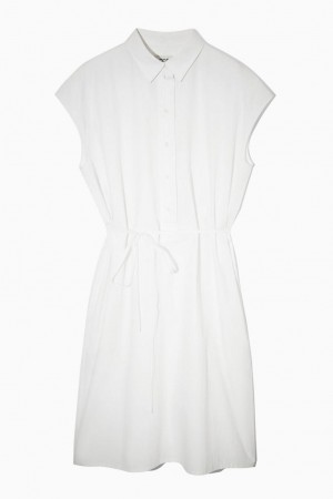 Rochie Dama COS Belted Shirt Albi | NYZRG-3608