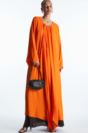 Rochie Dama COS Dolman-sleeve Maxi Scarf Portocalii | IFBWT-1962