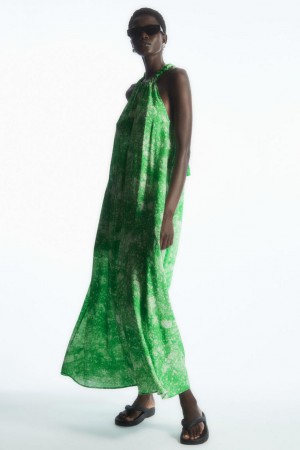Rochie Dama COS Oversized Gathered Maxi Verzi | LIJCT-2168