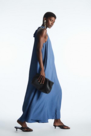 Rochie Dama COS Oversized Gathered Maxi Albastri | DGWPI-8921