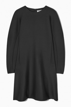 Rochie Dama COS Structured Scuba Mini Negrii | FCQYP-8573