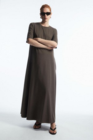 Rochie Dama COS Voluminous Maxi T-shirt Maro | JEMPC-9542