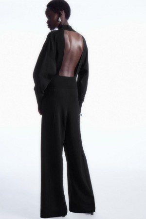 Salopeta Dama COS Backless Tricotate Turtleneck Negrii | HUXQV-1529
