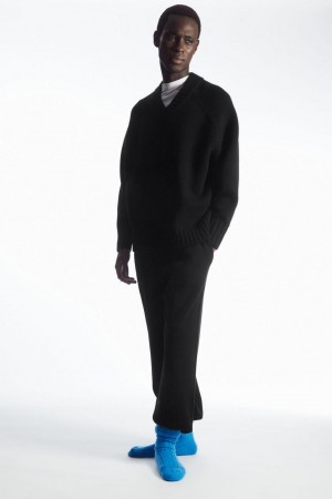 Sosete Barbati COS Grosolan Cashmere Albastri Deschis | MYCLU-9624