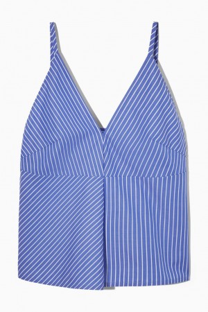 Top Dama COS A-line In Dungi Cami Albastri Deschis Albi | ZGBUC-2697